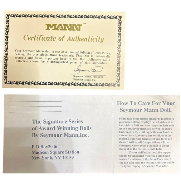 Connoisseur Collection Doll by Seymour Mann 1997 "The Bear Collector" NEW in Box - Picture 8 of 12